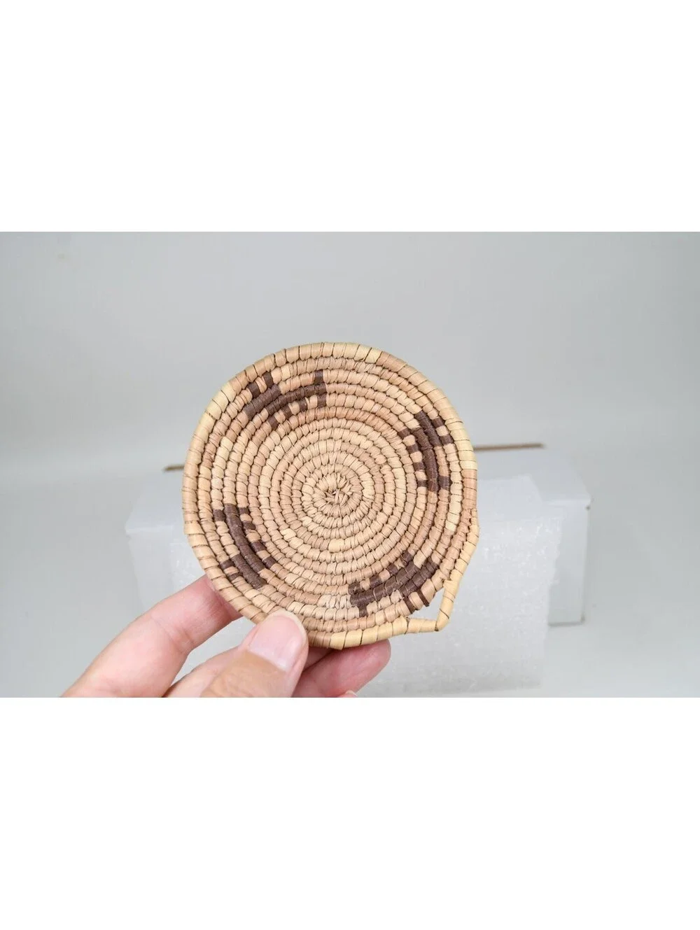 Hopi Native American Coiled Basket Mini 3.5